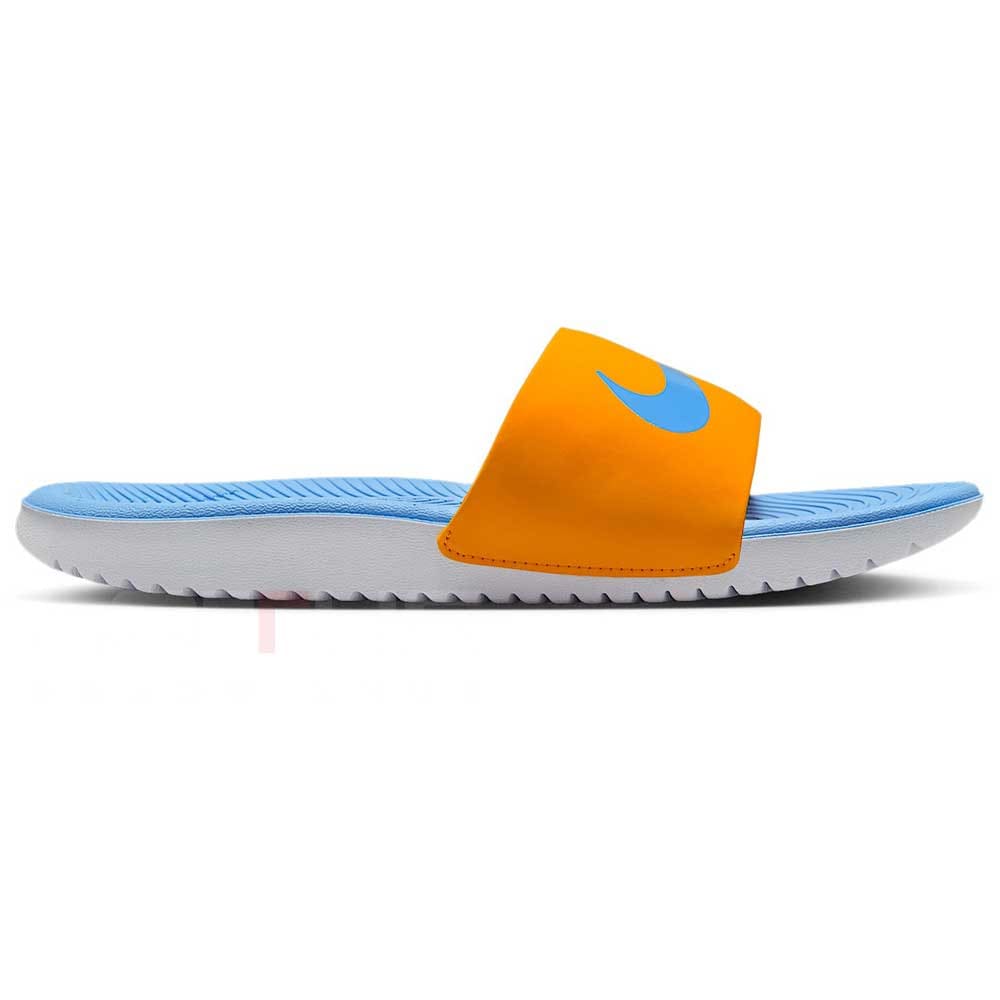 ДЖАПАНКИ NIKE FJ8812-801 KAWA SLIDE (GS/PS) ОРАНЖЕВИ/СИНИ - lotus-sport.bg